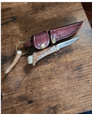 Stag Handle Fixed Blade!  Black Diamond Nicholson Mill Bastard! Hand Made!